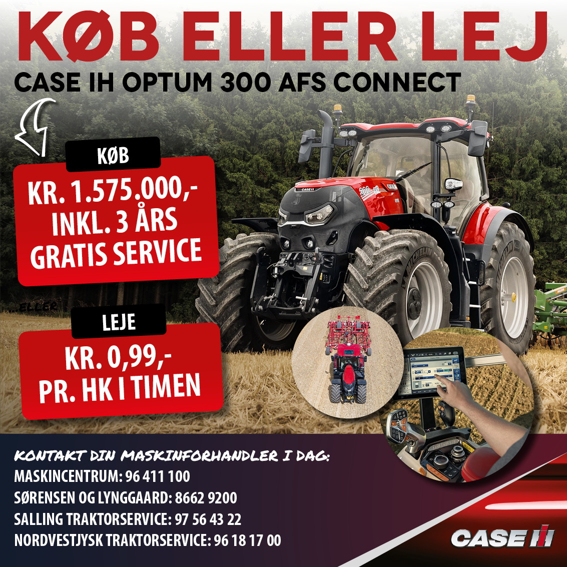 Case IH Optum 300 AFS Connect kampagnepris