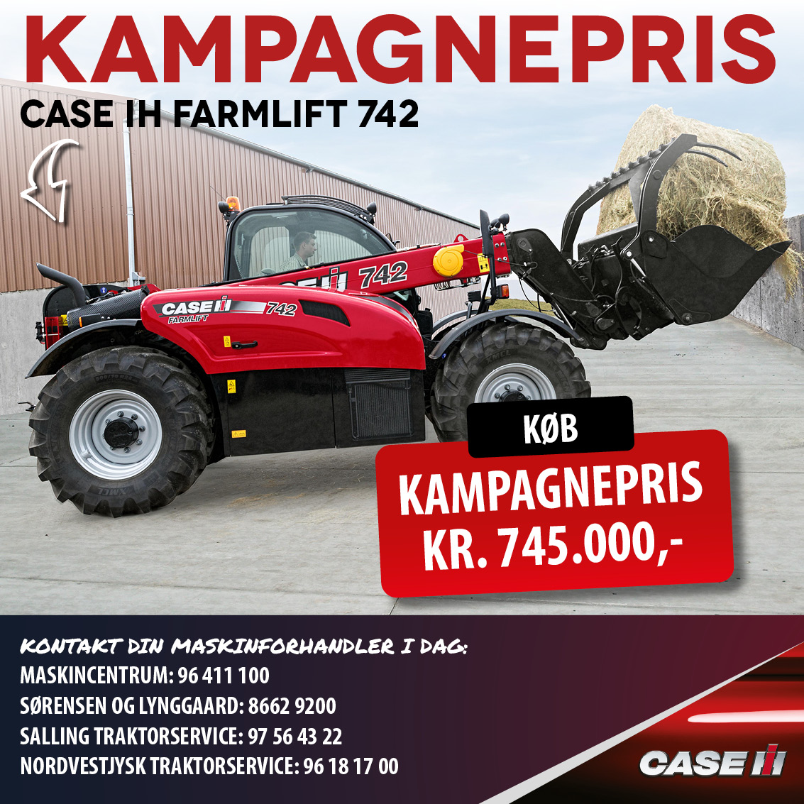 Case IH Farmlift 742 kampagnepris